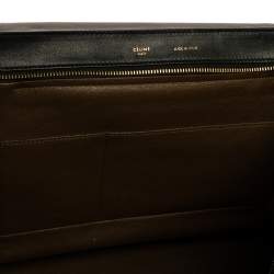 Pre Owned Celine Tri Color Leather and Suede Medium Trapeze Top Handle Bag