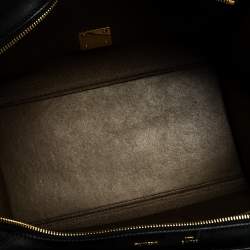 Pre Owned Celine Tri Color Leather and Suede Medium Trapeze Top Handle Bag