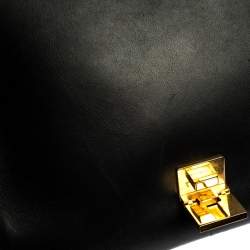 Pre Owned Celine Tri Color Leather and Suede Medium Trapeze Top Handle Bag