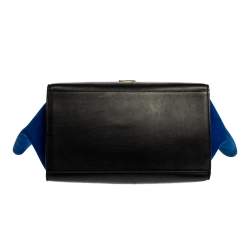 Pre Owned Celine Tri Color Leather and Suede Medium Trapeze Top Handle Bag