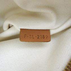 Pre Owned Celine White Canvas Leather Horizontal Cabas Tote Bag