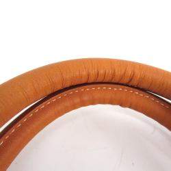 Pre Owned Celine White Canvas Leather Horizontal Cabas Tote Bag