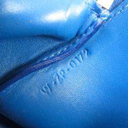 Pre Owned Celine Bicolor Blue/Beige Leather Clutch Bag