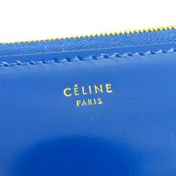 Pre Owned Celine Blue Leather Clutch Bag