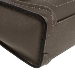 Pre Owned Celine Grey Leather Nano Luggage Tote