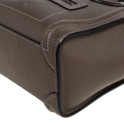 Pre Owned Celine Grey Leather Nano Luggage Tote