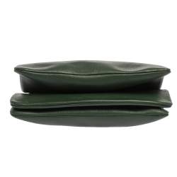 Pre Owned Celine Green Leather Trio Crossbody Bag