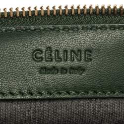 Pre Owned Celine Green Leather Trio Crossbody Bag