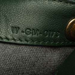 Pre Owned Celine Green Leather Trio Crossbody Bag