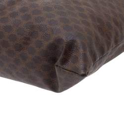 Pre Owned Celine Brown Macadam Coated Canvas and Leather Tote