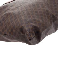 Pre Owned Celine Brown Macadam Coated Canvas and Leather Tote