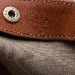 Pre Owned Celine Brown Macadam Coated Canvas and Leather Tote