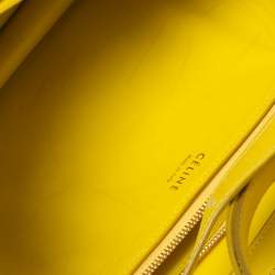 Pre Owned Celine Yellow Calfhair and Leather Medium Classic Box Shoulder Bag