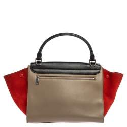 مملوكة مسبقًا Celine Multicolor Leather and Suede Medium Trapeze Top Handle Bag