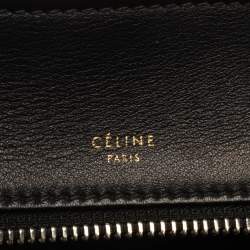 Pre Owned Céline Beige/Black Calfhair and Leather Small Edge Bag