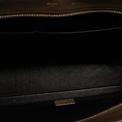 Pre Owned Celine Tri Color Leather and Suede Medium Trapeze Top Handle Bag