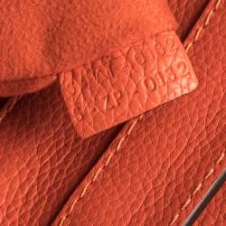 Pre Owned حقيبة سيلين ميكرو لاغيدج جلد برتقالية