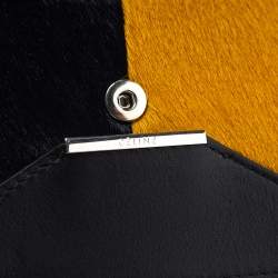 مملوكة مسبقًا حافظة بطاقة سيلين ألماس شعر عجل وجلد متعدد الألوان