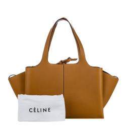Pre Owned Celine Brown Leather Medium Trifold Bag