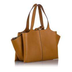Pre Owned Celine Brown Leather Medium Trifold Bag