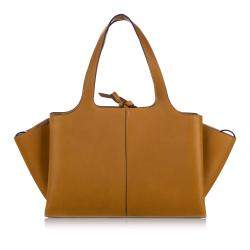 Pre Owned Celine Brown Leather Medium Trifold Bag