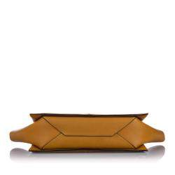 Pre Owned Celine Brown Leather Medium Trifold Bag