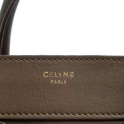 Celine Beige Leather Mini Luggage Tote