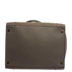 Pre Owned حقيبة يد سيلين فنتوم لاغدغ كبيرة جلد نقش تمساح رمادية