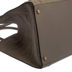 Pre Owned حقيبة يد سيلين فنتوم لاغدغ كبيرة جلد نقش تمساح رمادية