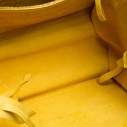 Pre Owned Celine Yellow Leather Medium Phantom Luggage Tote 