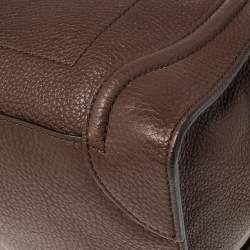 Pre Owned حقيبة سيلين ميني لاغيدج جلد بنية