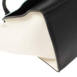 Pre Owned Celine Tri Color Leather Medium Trapeze Top Handle Bag