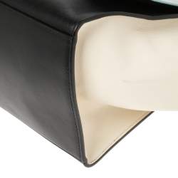 Pre Owned Celine Tri Color Leather Medium Trapeze Top Handle Bag