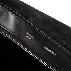 Pre Owned Celine Tri Color Leather Medium Trapeze Top Handle Bag