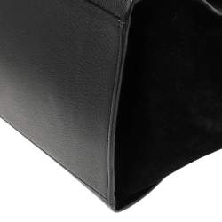 Pre Owned Celine Black Leather and Suede Medium Trapeze Bag