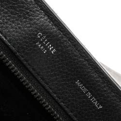 Pre Owned Celine Black Leather and Suede Medium Trapeze Bag