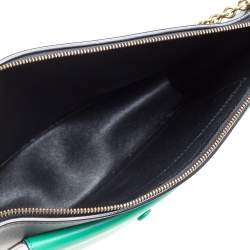 Pre Owned Celine Tri Color Leather Medium Pocket Chain Shoulder Bag