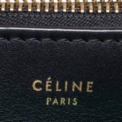 Pre Owned Celine Tri Color Leather Medium Pocket Chain Shoulder Bag