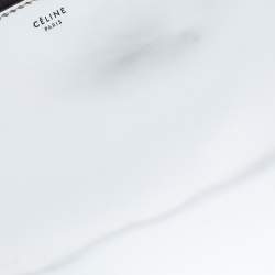 Pre Owned Celine Silver Mirror Leather Zipped Clutch