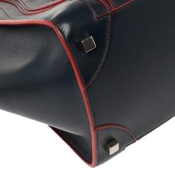 Pre Owned Celine Blue Leather Mini Luggage Tote