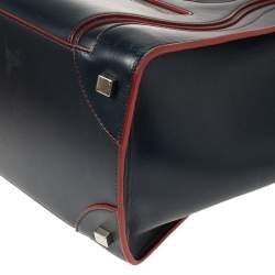 Pre Owned Celine Blue Leather Mini Luggage Tote