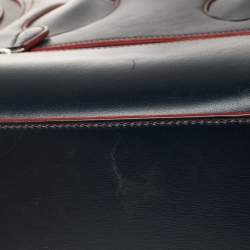 Pre Owned Celine Blue Leather Mini Luggage Tote