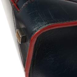 Pre Owned Celine Blue Leather Mini Luggage Tote