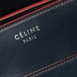 Pre Owned Celine Blue Leather Mini Luggage Tote