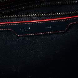 Pre Owned Celine Blue Leather Mini Luggage Tote