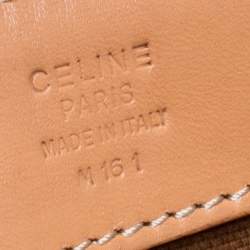 Pre Owned Celine Brown Macadam Coated Canvas and Leather Tote