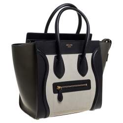 Pre Owned حقيبة سيلين مايكرو لاغيدج جلد ونوبوك ثلاثية اللون