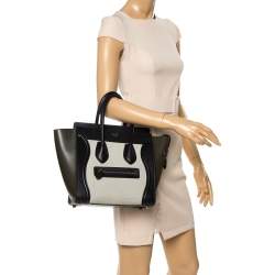 Pre Owned حقيبة سيلين مايكرو لاغيدج جلد ونوبوك ثلاثية اللون