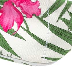 Pre Owned Celine Multicolor Floral Print Canvas and Leather Trims Pochette 