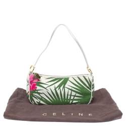 Pre Owned Celine Multicolor Floral Print Canvas and Leather Trims Pochette 